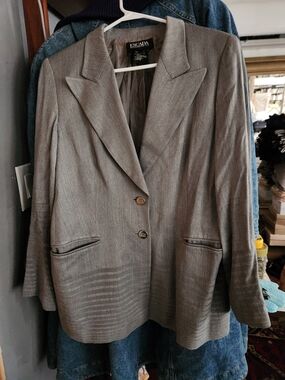 Escada Gray Tailored Women's Blazer Jacket